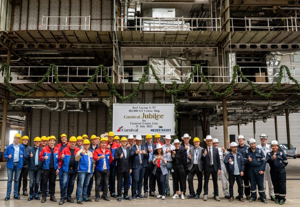 Meyer Werft lays keel for Carnival Cruise Line’s LNG-powered vessel