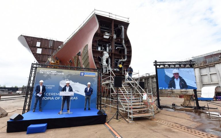 France keel laid for Royal Caribbean's LNG powered vessel