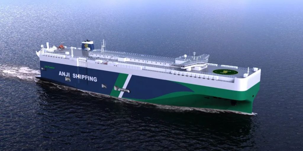 Jiangnan starts work on first LNG-fueled PCTC for SAIC Anji