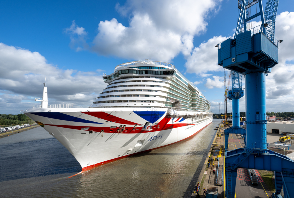 Meyer Werft floats out second LNG-powered newbuild for P&O Cruises