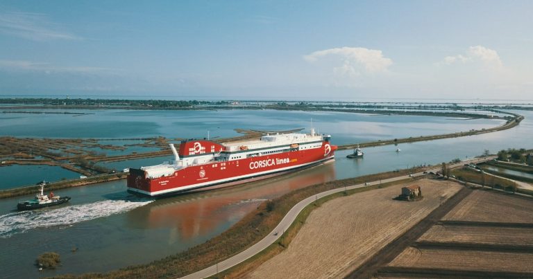 Corsica Linea’s first LNG-powered ferry kicks off sea trials