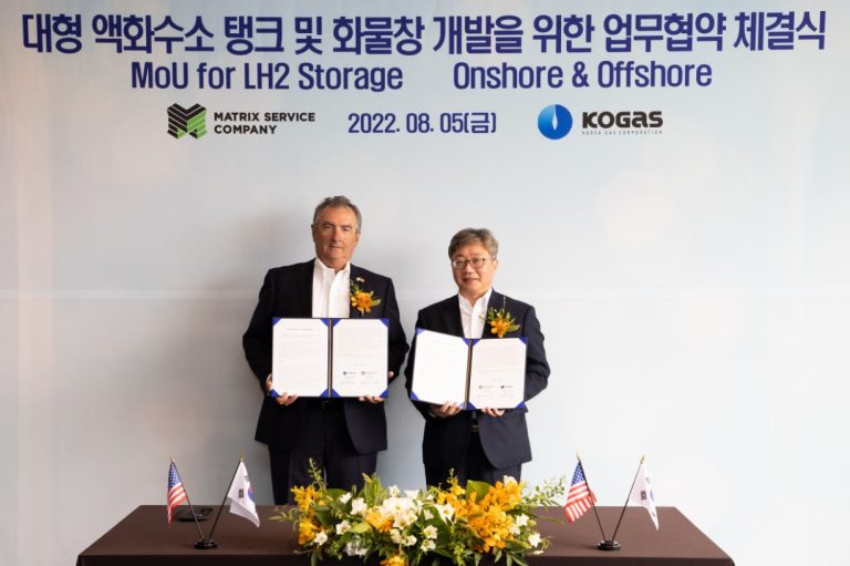 South Korea's Kogas, Matrix pen hydrogen pact