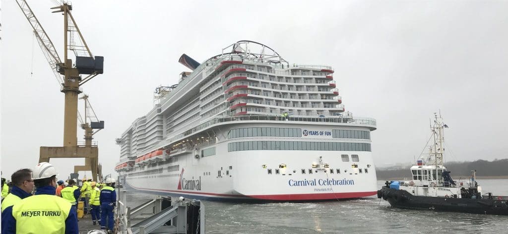 Meyer Turku Delivers Cruise Ship Carnival Celebration