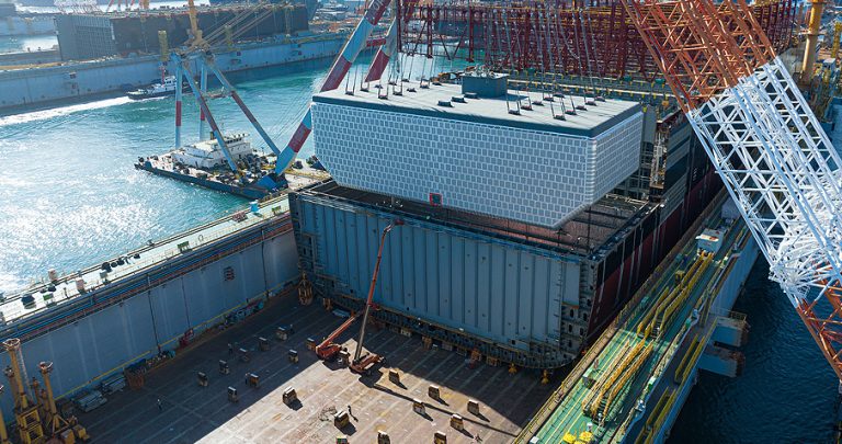 DSME equips LNG-fueled containership with high manganese steel tank