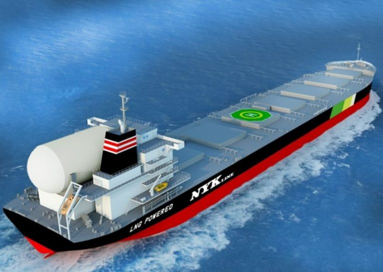 NYK says to order two LNG-powered coal carriers