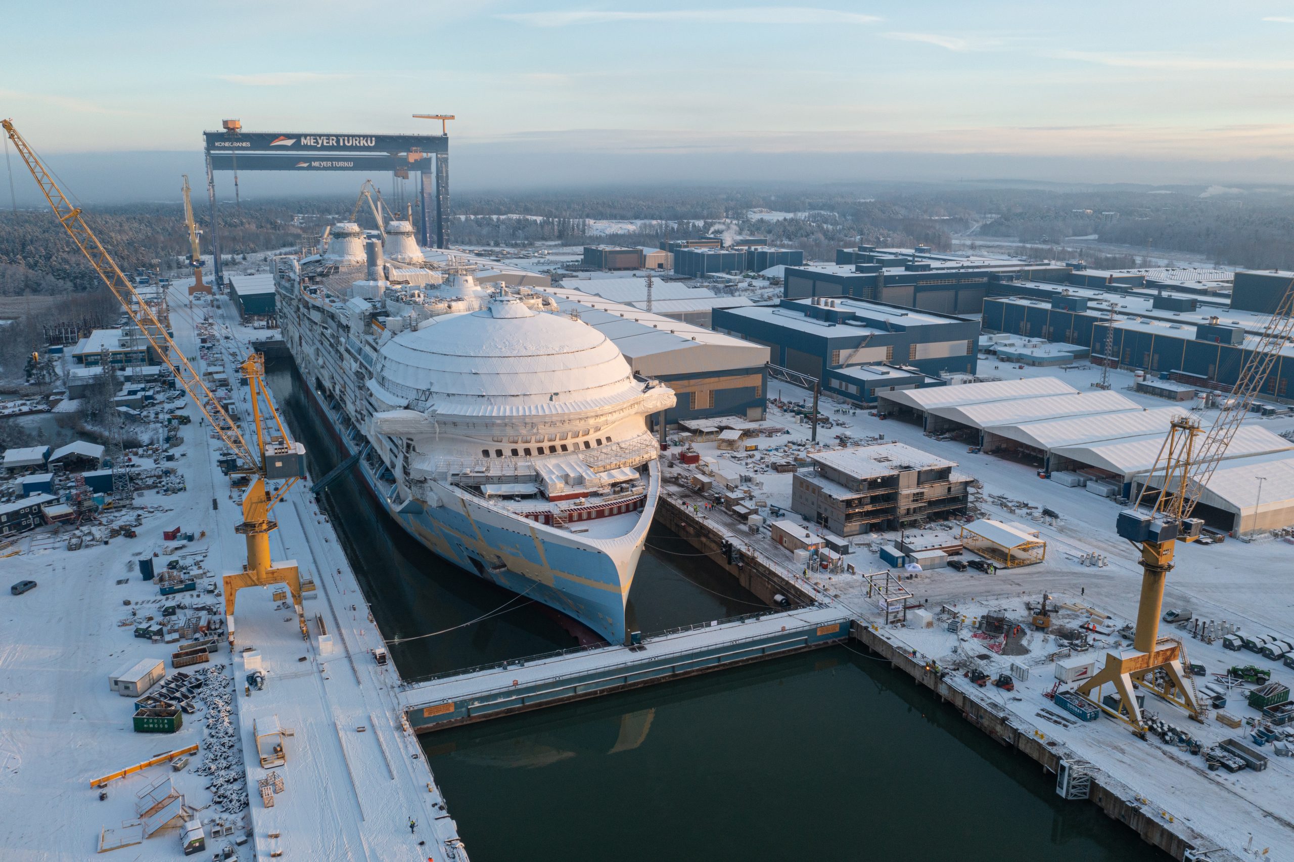 Royal Caribbean's first LNG-powered newbuild launched in Finland