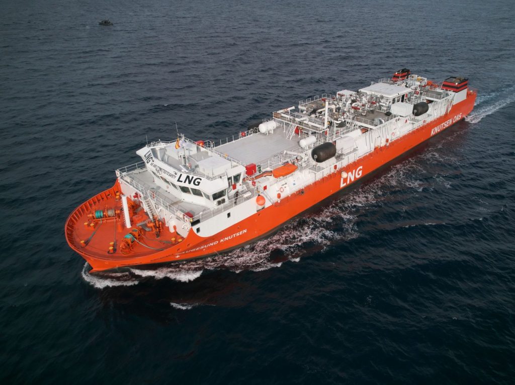 Knutsen, Enagas, Shell launch LNG bunkering vessel in Barcelona