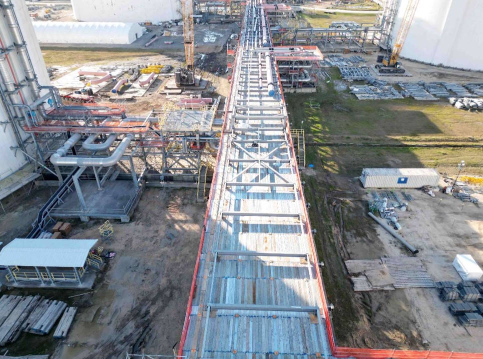 Work progresses on Golden Pass LNG export plant in Texas