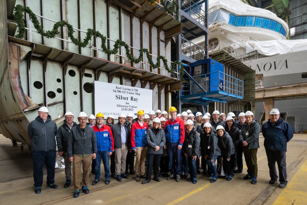 Meyer Werft lays keel for second Silversea's LNG-powered ship