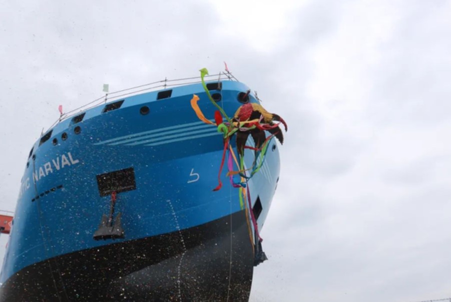 Wuhu launches LNG-powered bitumen tanker Baltic Narval