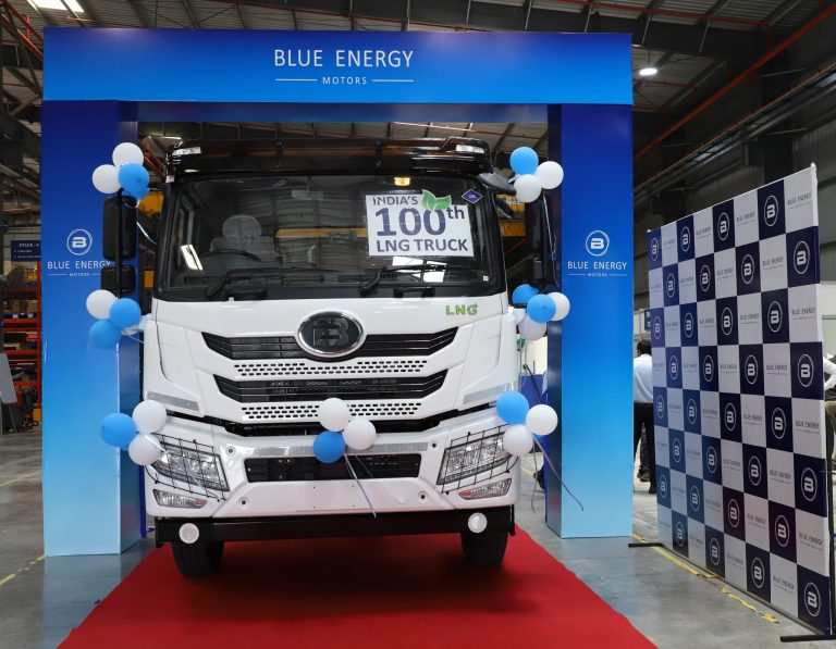 India’s Blue Energy launches 100th LNG-powered truck