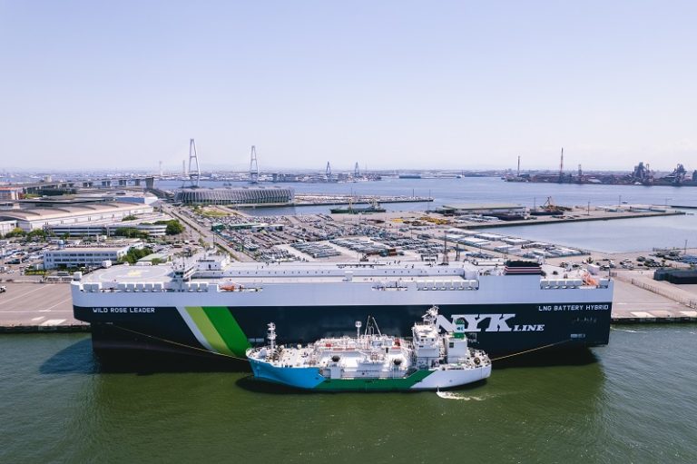 NYK’s LNG-powered PCTC wraps up first bunkering op in Nagoya