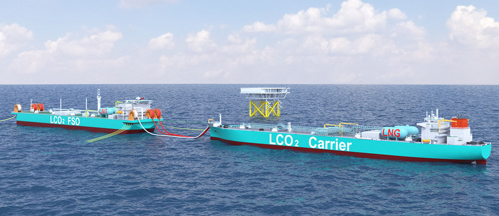 Japan's MOL, Malaysia's Petronas, and China's SDARI have received approval in principle for two designs of liquefied CO2 (LCO2) carriers and a floating storage and offloading (FSO) unit.