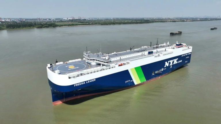 NYK takes delivery of LNG-powered PCTC in China