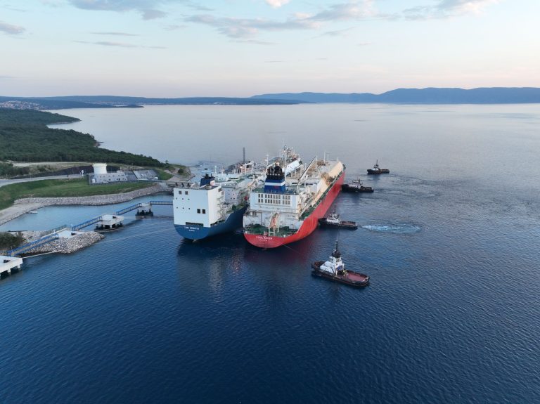 State-owned terminal operator LNG Croatia said it had received the first cargo of liquefied natural gas from Indonesia at its FSRU-based facility on the northern Adriatic island of Krk.