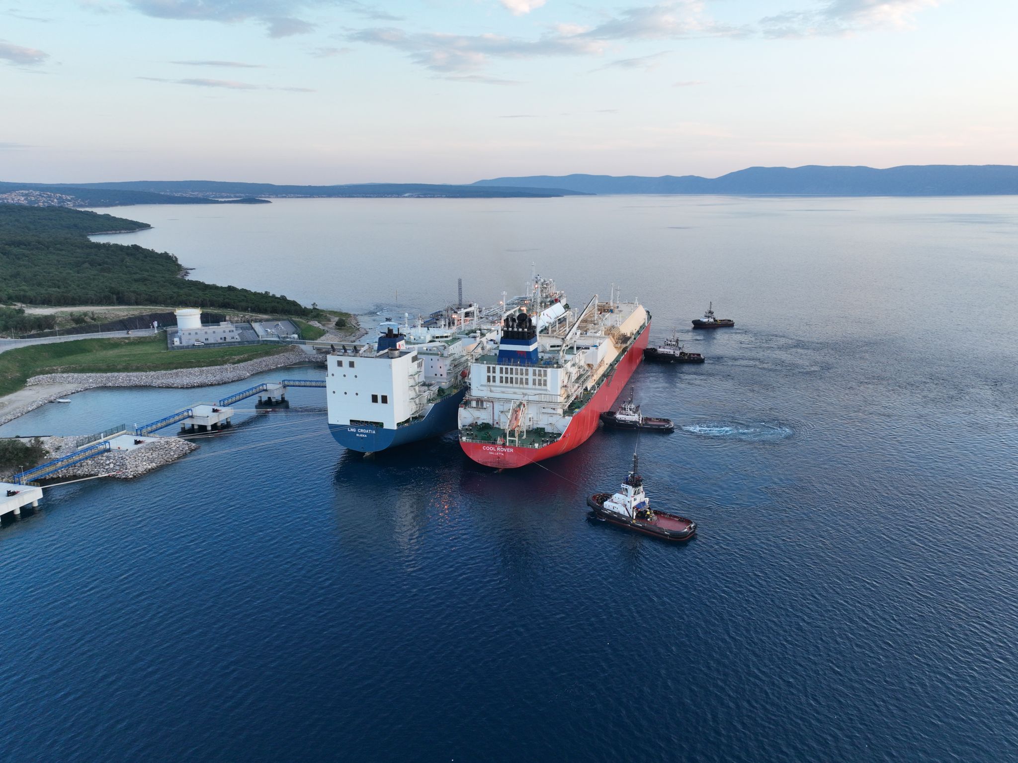 State-owned terminal operator LNG Croatia said it had received the first cargo of liquefied natural gas from Indonesia at its FSRU-based facility on the northern Adriatic island of Krk.