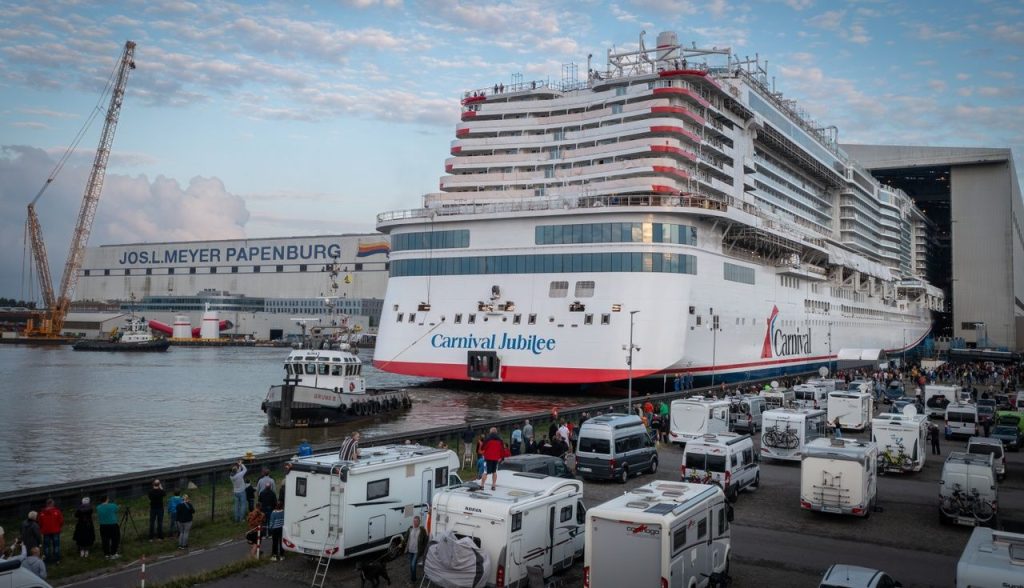 Meyer Werft floats out LNG-powered Carnival Jubilee