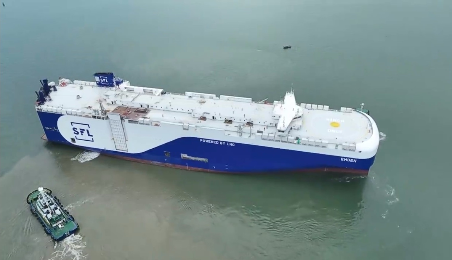 SFL's LNG-powered PCTC wraps up sea trials in China