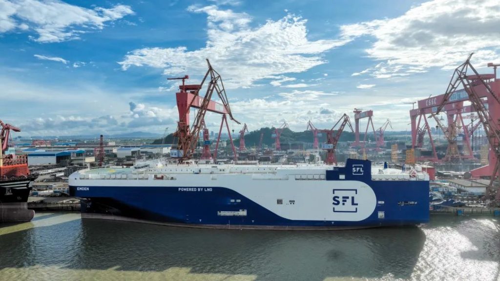 SFL takes delivery of LNG-powered PCTC in China