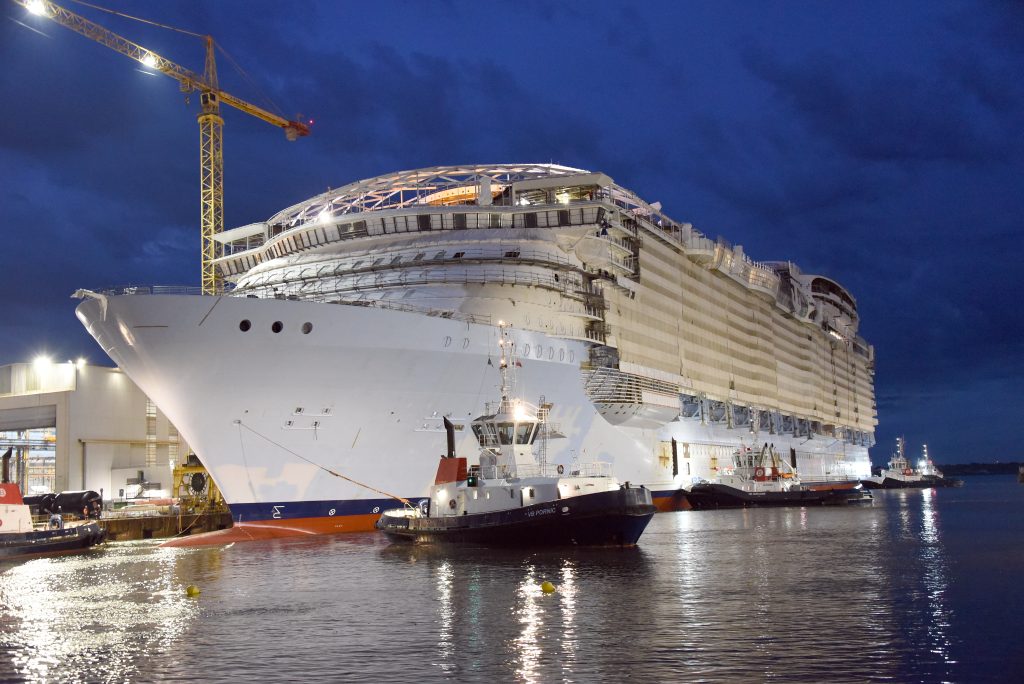 Royal Caribbean’s LNG powered giant launched in France