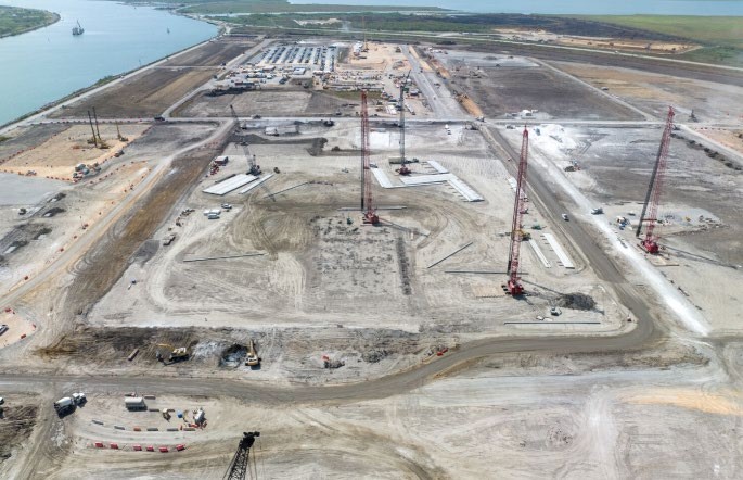 Construction progresses on Sempra's Port Arthur LNG terminal