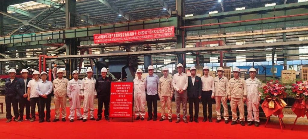 Chinese yard starts building MSC's LNG-powered containerships