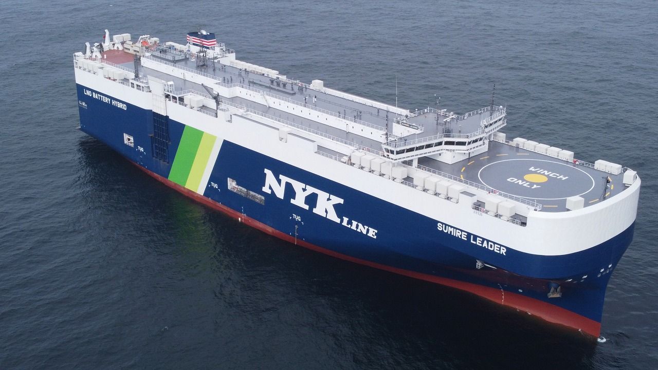 NYK's sixth LNG-fueled PCTC starts service