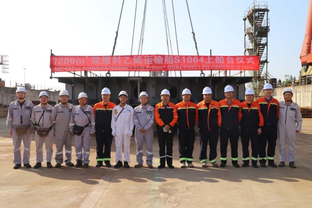 CIMC SOE lays keel for Hartmann’s second LNG-fueled LEG carrier