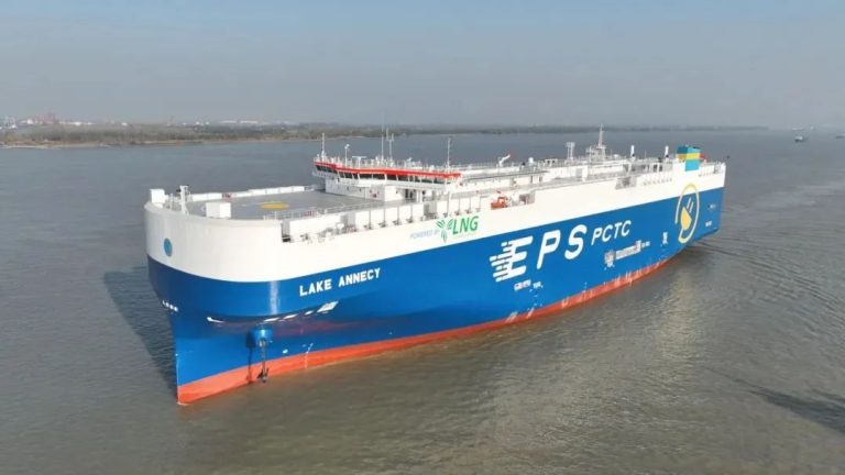 EPS takes delivery of second LNG-powered PCTC in China