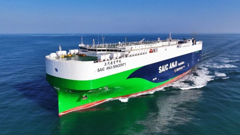Jiangnan delivers SAIC Anji’s LNG-fueled car carrier