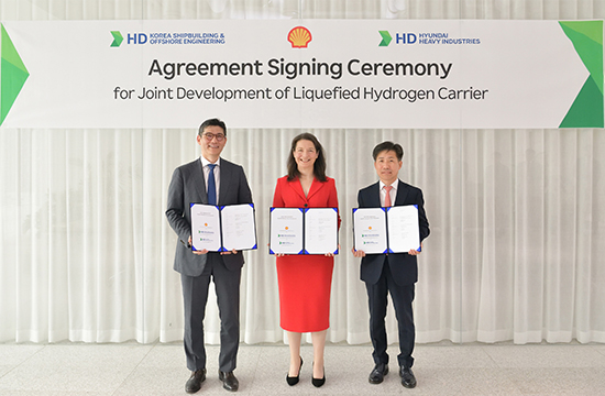 HD Hyundai, Shell ink pact to work on large liquefied hydrogen carriers