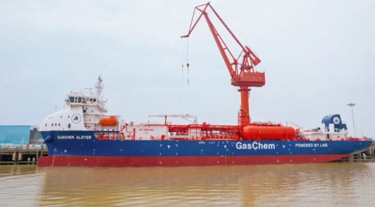 CIMC SOE delivers Hartmann’s third LNG-powered LEG carrier