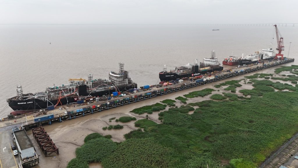 CIMC SOE floats out Seaspan’s third LNG bunkering ship