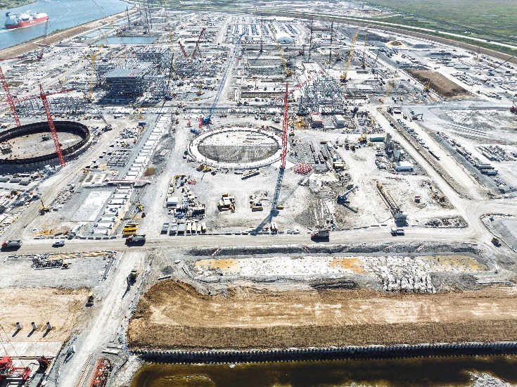 Construction advances on Sempra’s Port Arthur LNG export terminal