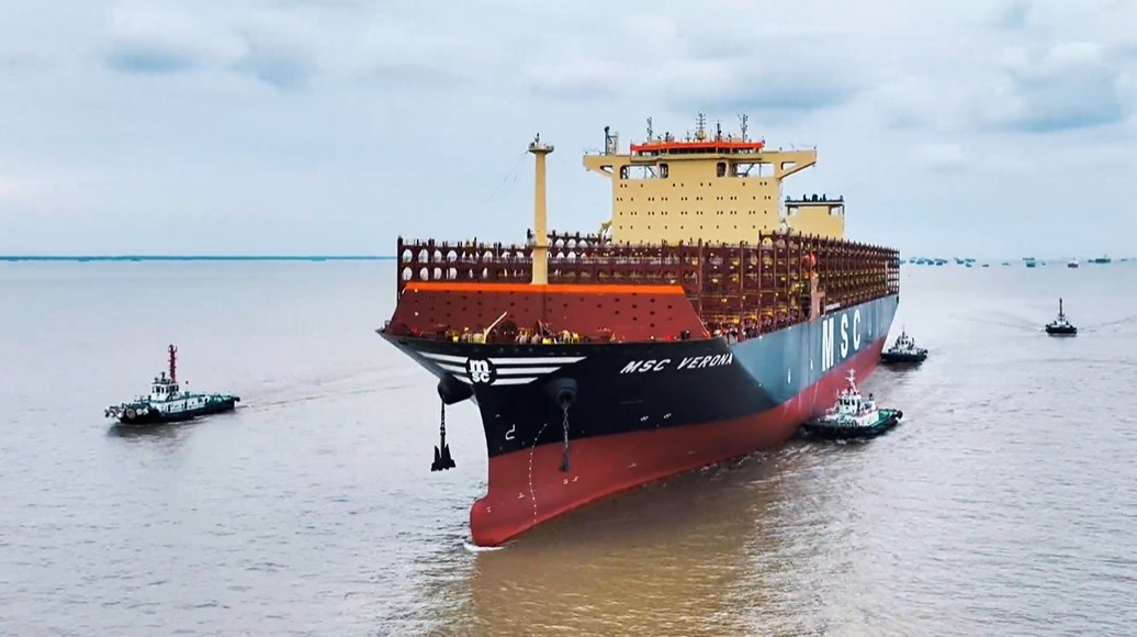 LNG-powered MSC Verona delivered in China