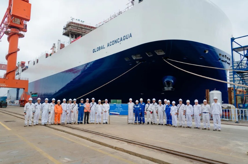 GAC’s first LNG-powered PCTC launched in China