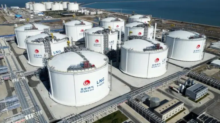 China’s gas imports drop in October
