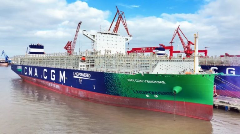 CMA CGM takes delivery of another LNG-fueled giant in China