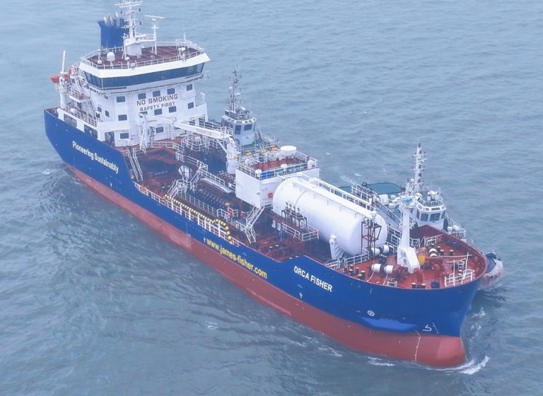 James Fisher takes delivery of LNG-powered tanker in China