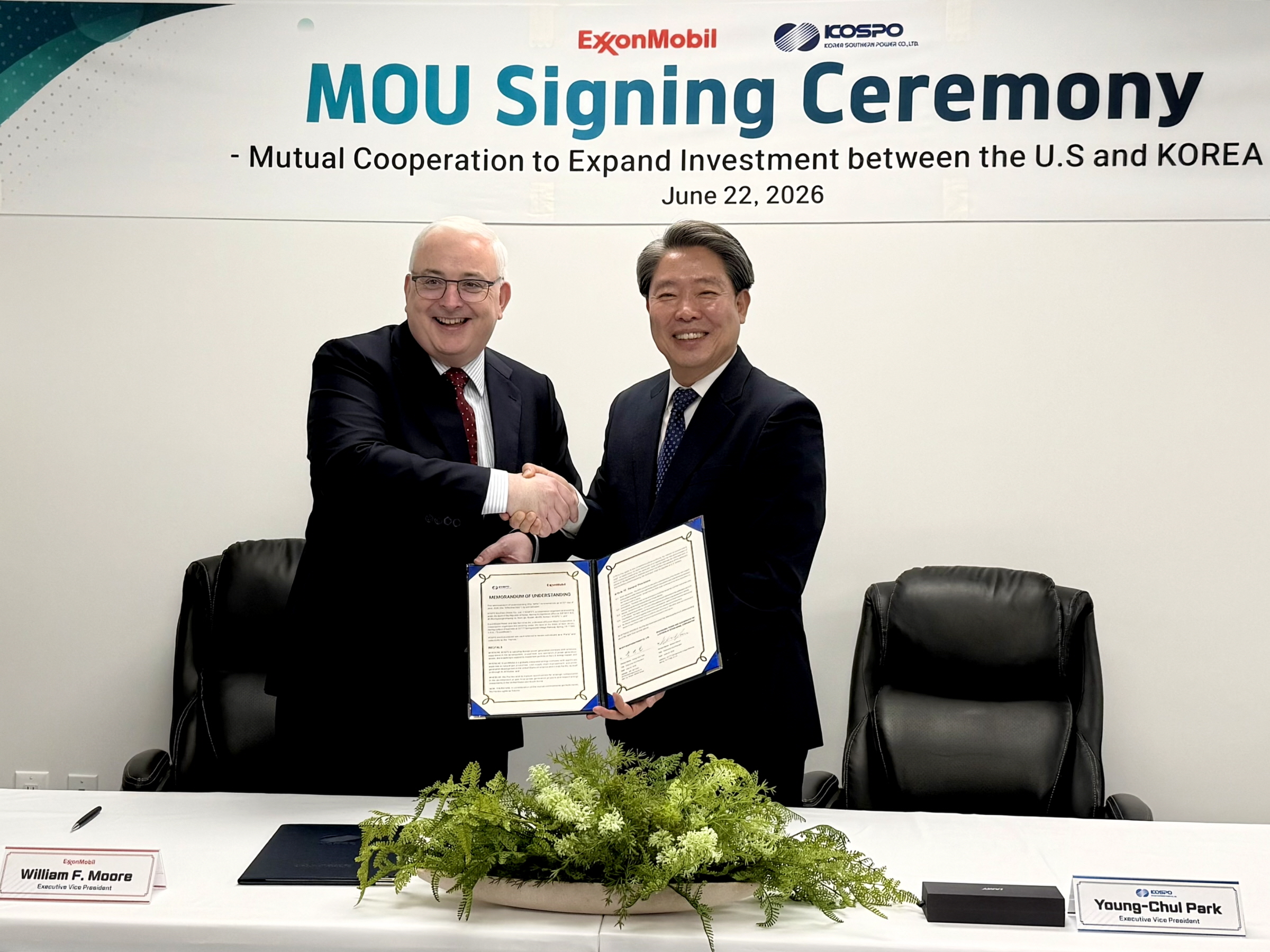 Kospo, ExxonMobil ink US LNG cooperation pact